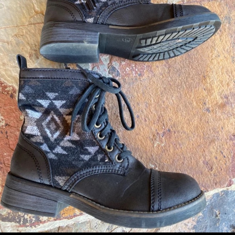 Quilted Combat Boots
